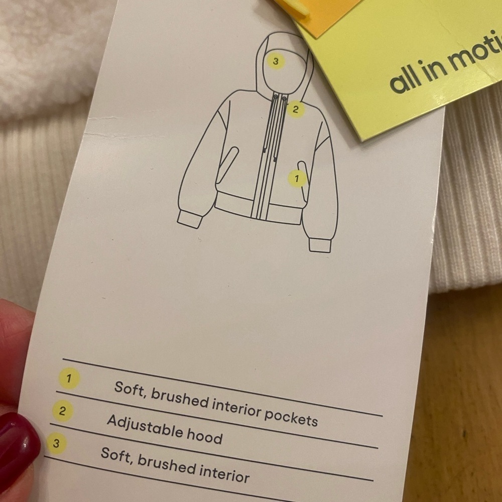 All in Motion Women’s White Fleece New Hooded Jacket size - Picture 8 of 13